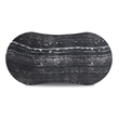 Pemberly Row Black Faux Marble Indoor/Outdoor Concrete Coffee Table