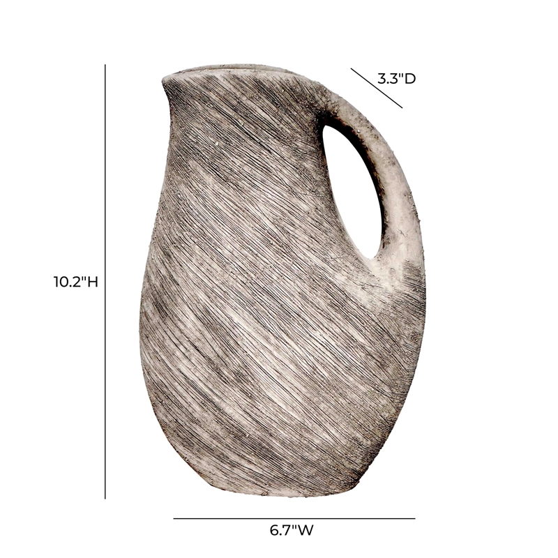 Pemberly Row Contemporary Accent Handmade Earthenware Water Can Vase
