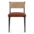 Pemberly Row Maroon Performance Boucle Dining Chair - Set of 2