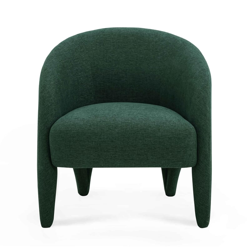 Pemberly Row Contemporary Forest Green Chenille Accent Chair