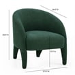 Pemberly Row Contemporary Forest Green Chenille Accent Chair