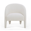 Pemberly Row Contemporary Accent Cream Chenille Accent Chair