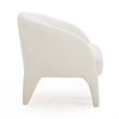 Pemberly Row Contemporary Accent Cream Chenille Accent Chair