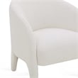 Pemberly Row Contemporary Accent Cream Chenille Accent Chair