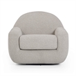 Pemberly Row Contemporary Warm Gray Boucle Upholstered Swivel Chair