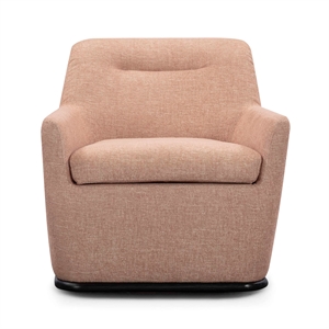 Pemberly Row Contemporary Peach Textured Fabric Swivel Accent Chair