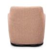 Pemberly Row Contemporary Peach Textured Fabric Swivel Accent Chair