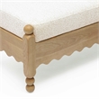Pemberly Row Contemporary Cream Performance Basketweave Bench