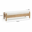 Pemberly Row Contemporary Cream Performance Basketweave Bench