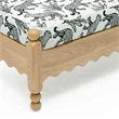 Pemberly Row Contemporary Accent Cream Leopard Jacquard Bench