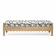Pemberly Row Contemporary Accent Cream Leopard Jacquard Bench