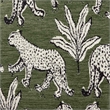 Pemberly Row Contemporary Olive Green Leopard Jacquard Bench