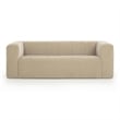 Pemberly Row Contemporary Taupe Upcycled Chenille Upholstered Sofa