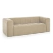 Pemberly Row Contemporary Taupe Upcycled Chenille Upholstered Sofa