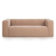 Pemberly Row Contemporary Accent Peach Upcycled Chenille Sofa