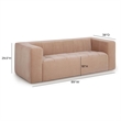 Pemberly Row Contemporary Accent Peach Upcycled Chenille Sofa