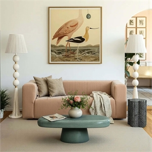 Pemberly Row Contemporary Accent Peach Upcycled Chenille Sofa