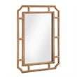 Pemberly Row Contemporary Accent Natural Finish Rattan Wall Mirror