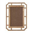 Pemberly Row Contemporary Accent Natural Finish Rattan Wall Mirror