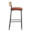 Pemberly Row Contemporary Maroon Performance Boucle Barstool