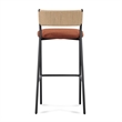 Pemberly Row Contemporary Maroon Performance Boucle Barstool