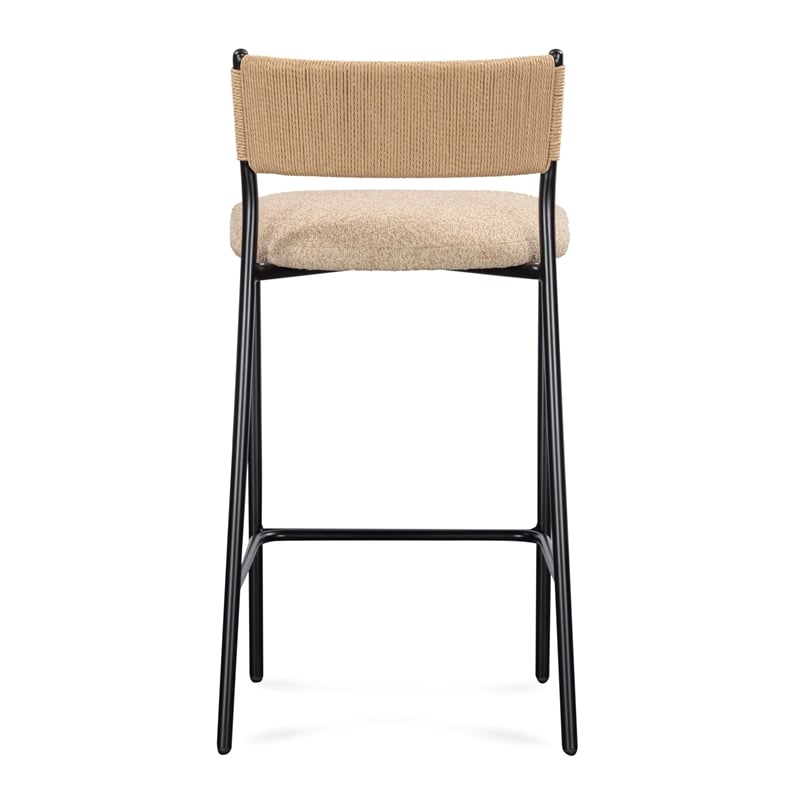 Pemberly Row Contemporary Tan Performance Speckled Boucle Barstool