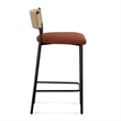 Pemberly Row Contemporary Maroon Performance Boucle Counter Stool