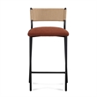 Pemberly Row Contemporary Maroon Performance Boucle Counter Stool