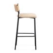 Pemberly Row Contemporary Tan Performance Speckled Boucle Counter Stool