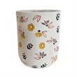 Pemberly Row Contemporary Accent Ceramic Hand-Painted Floral Table