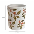 Pemberly Row Contemporary Accent Ceramic Table in Orange Citrus