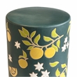 Pemberly Row Contemporary Accent Ceramic Table in Lemon Citrus