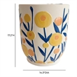 Pemberly Row Contemporary Accent Ceramic Summer Garden Table