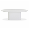 Pemberly Row Pure White Indoor/Outdoor Concrete Dining Table