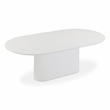 Pemberly Row Pure White Indoor/Outdoor Concrete Dining Table