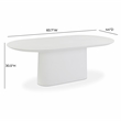 Pemberly Row Pure White Indoor/Outdoor Concrete Dining Table
