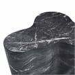 Pemberly Row Slab Black Marble Concrete Indoor / Outdoor Side Table