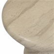 Pemberly Row Faux Travertine Indoor/Outdoor Concrete Side Table