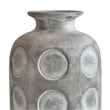 Pemberly Row Contemporary Earthenware Aztec Tub Flower Vase in Gray