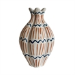 Pemberly Row Contemporary Accent Ceramic Roman Coral Vase in Multi-Color