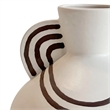 Pemberly Row Contemporary Accent Ceramic Line Art Wide-Bodied Vase