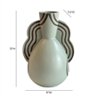 Pemberly Row Contemporary Accent Ceramic Line Art Artisanal Wavy Vase