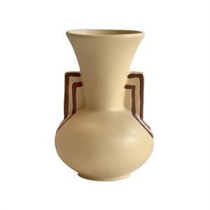 Pemberly Row Contemporary Accent Ceramic Line Art Trumpeter Vase