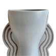 Pemberly Row Contemporary Accent Ceramic Line Art Goblet Vase