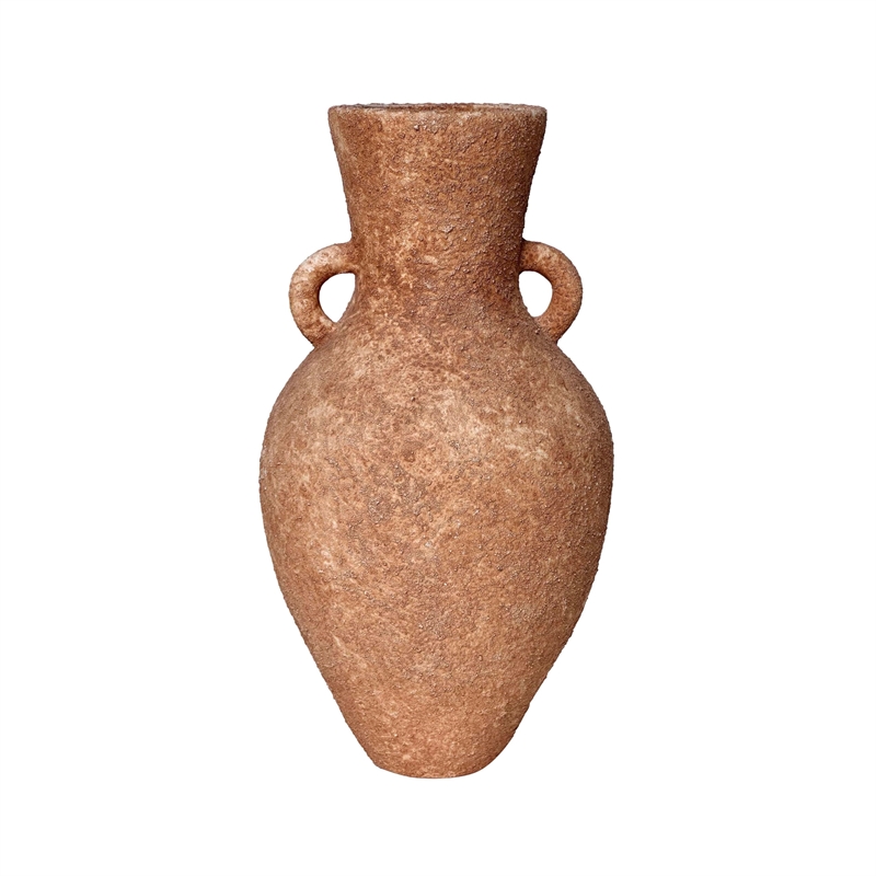 Pemberly Row Contemporary Earthenware Roman Ceramic Vase with Handles