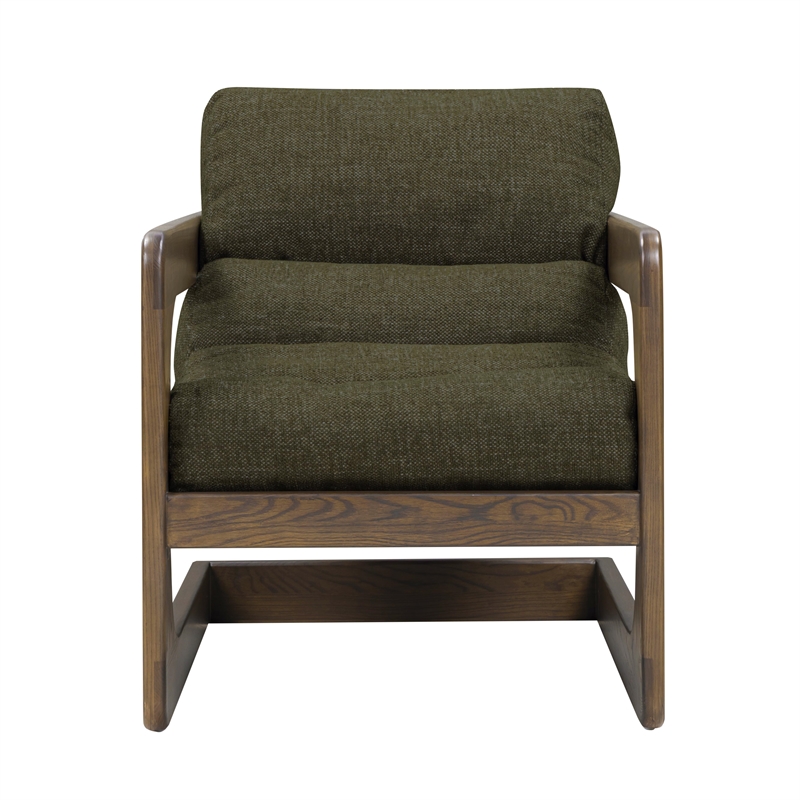 Pemberly Row Contemporary Forest Green Textured Weave Accent Chair