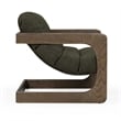 Pemberly Row Contemporary Forest Green Textured Weave Accent Chair