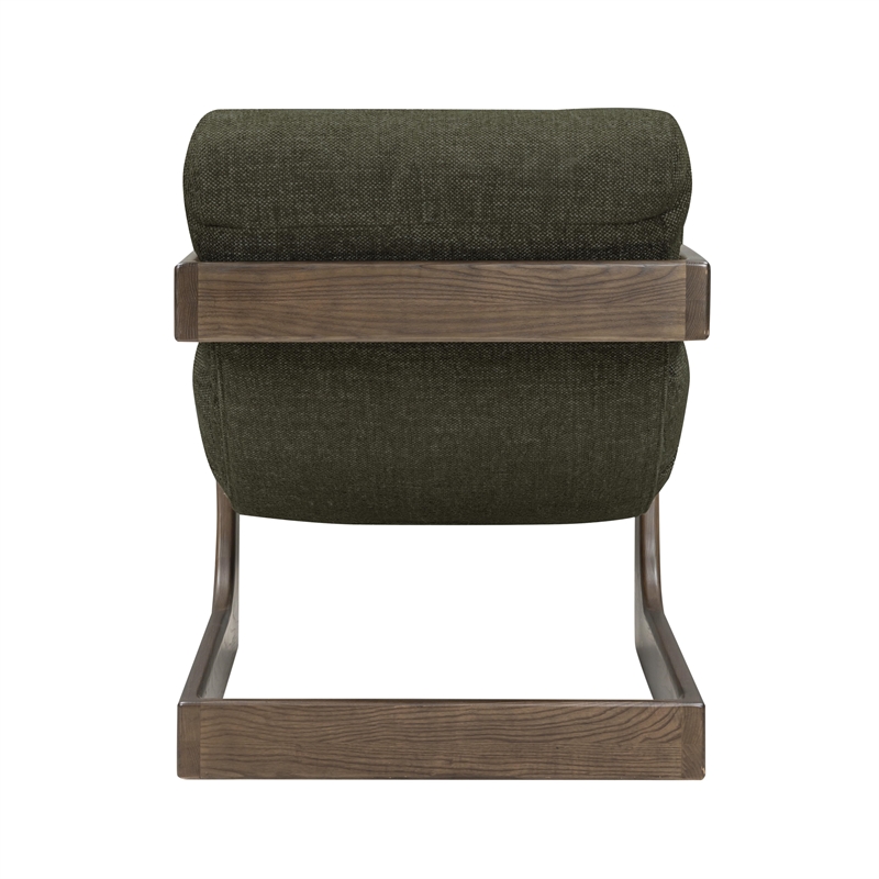 Pemberly Row Contemporary Forest Green Textured Weave Accent Chair