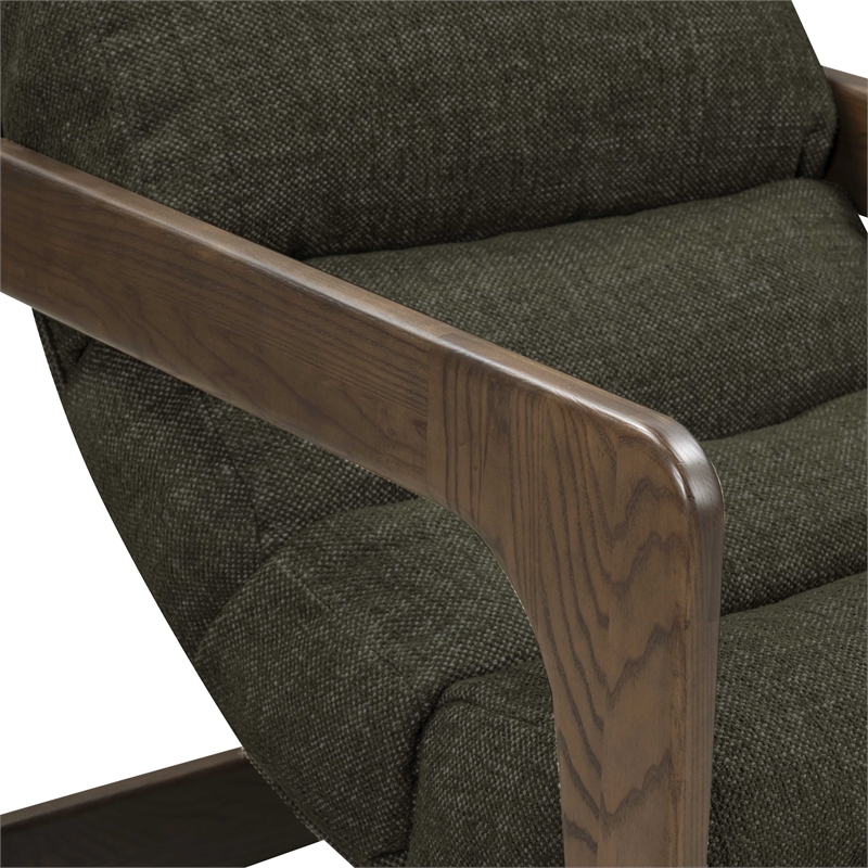 Pemberly Row Contemporary Forest Green Textured Weave Accent Chair