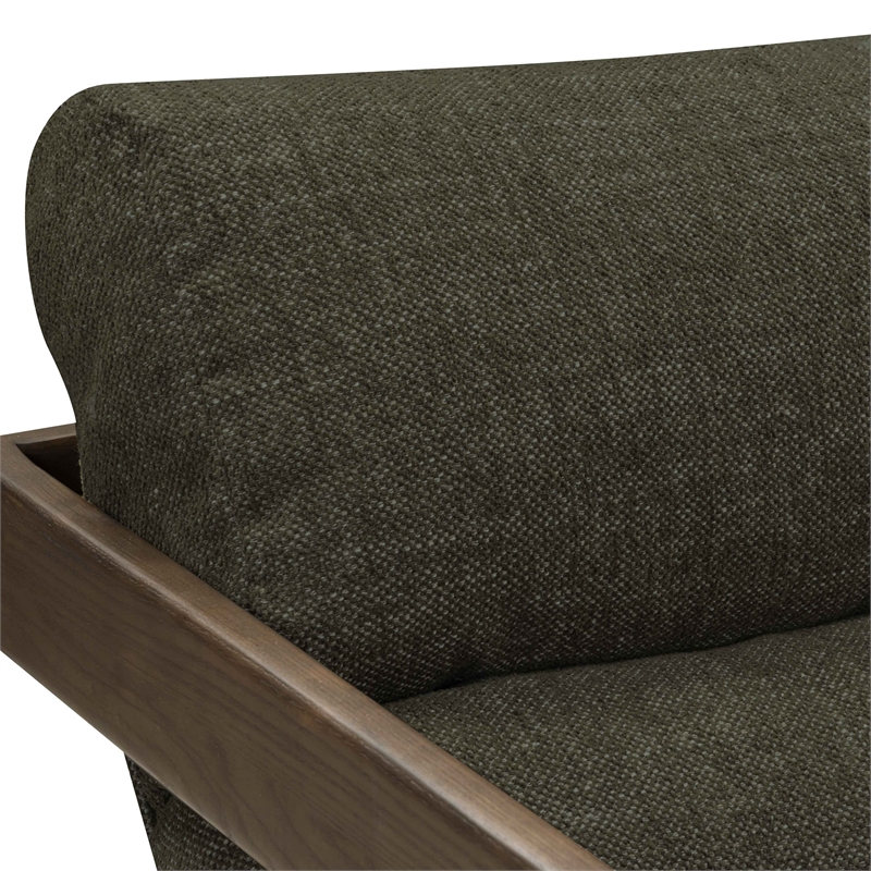 Pemberly Row Contemporary Forest Green Textured Weave Accent Chair